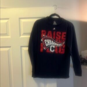 Majestic Navy Blue Apparel. Cleveland baseball shirt.